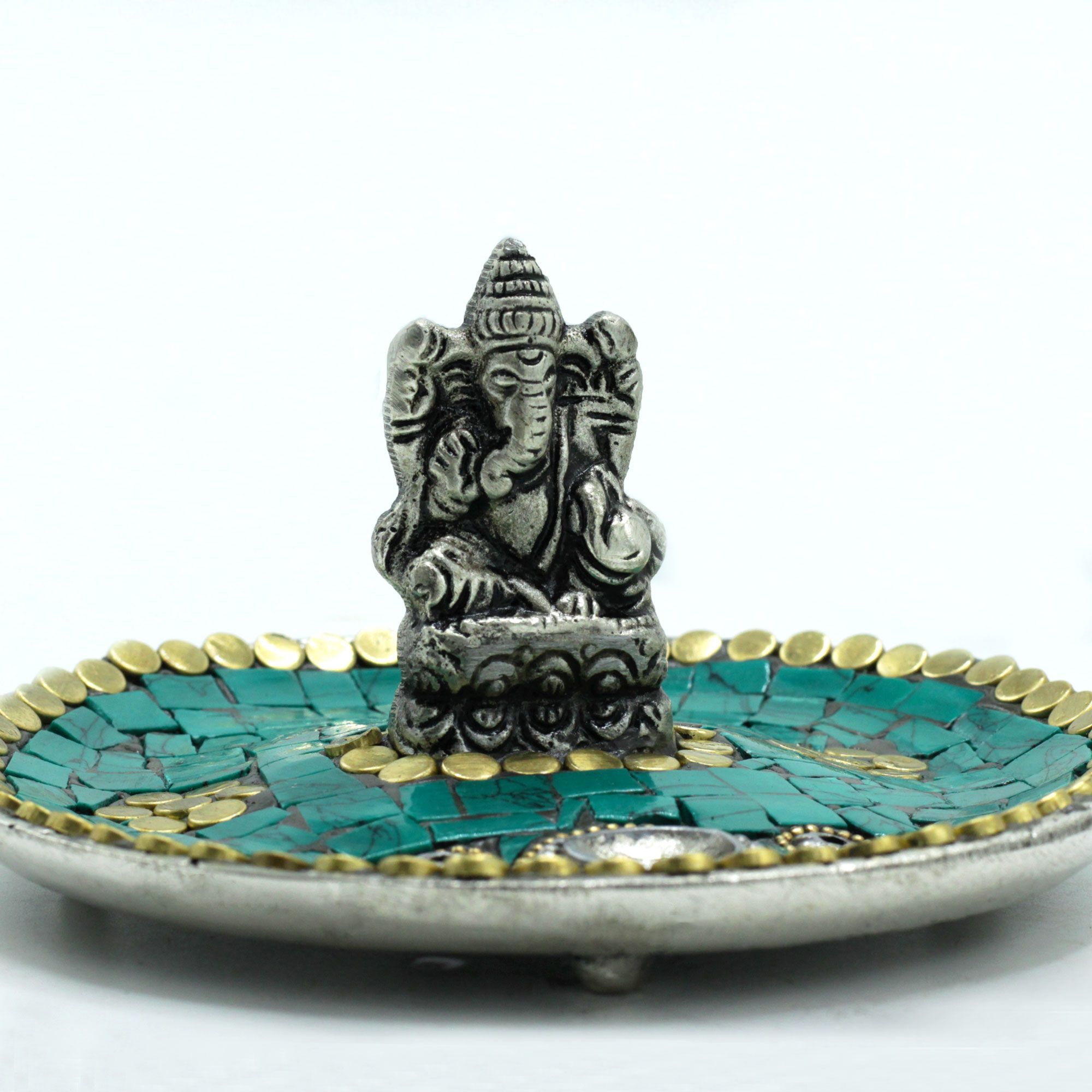 Handcrafted Ganesh Tibetan Incense Holder - Cone & Stick Burner2