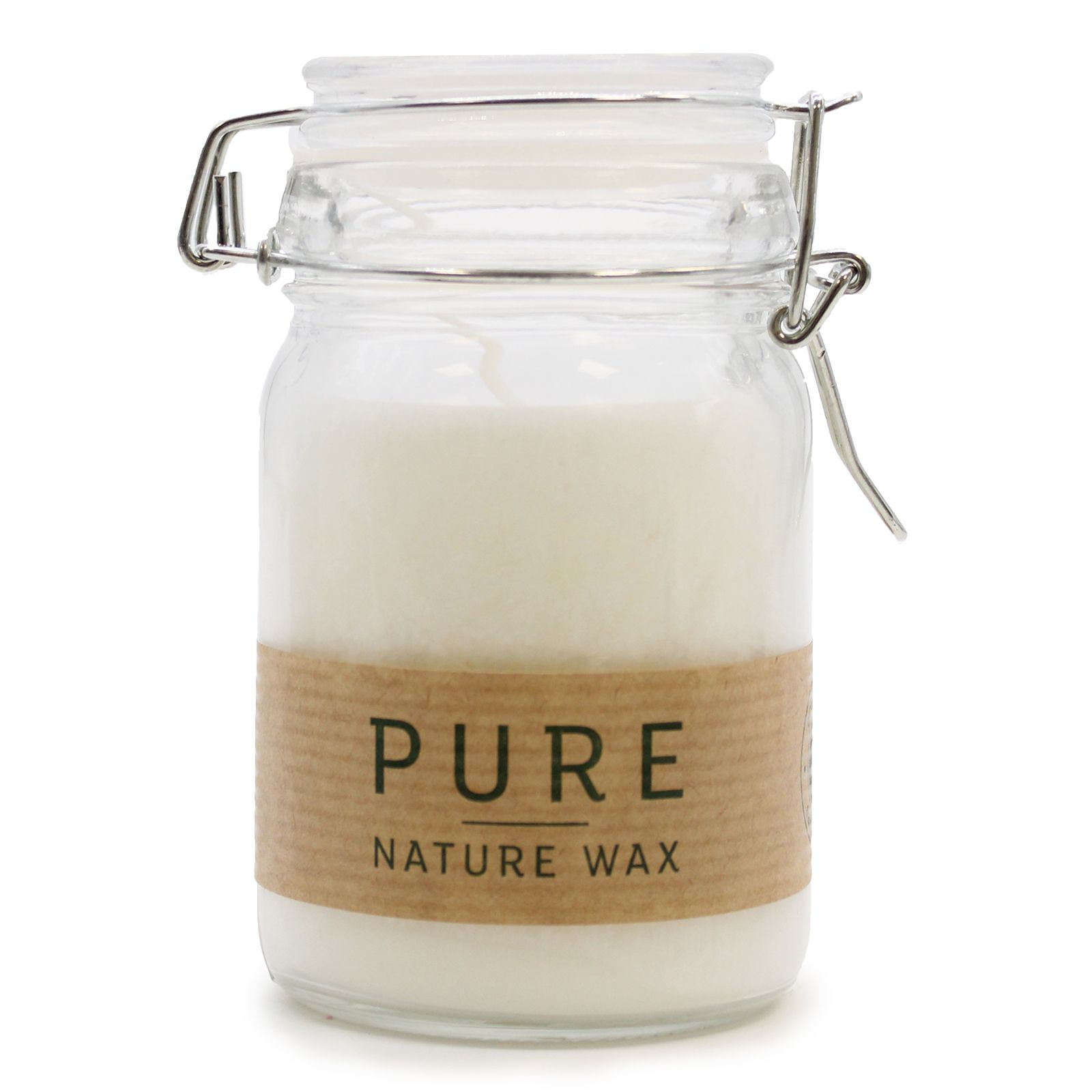 Pure Olive Wax Jar Candle - Natural White