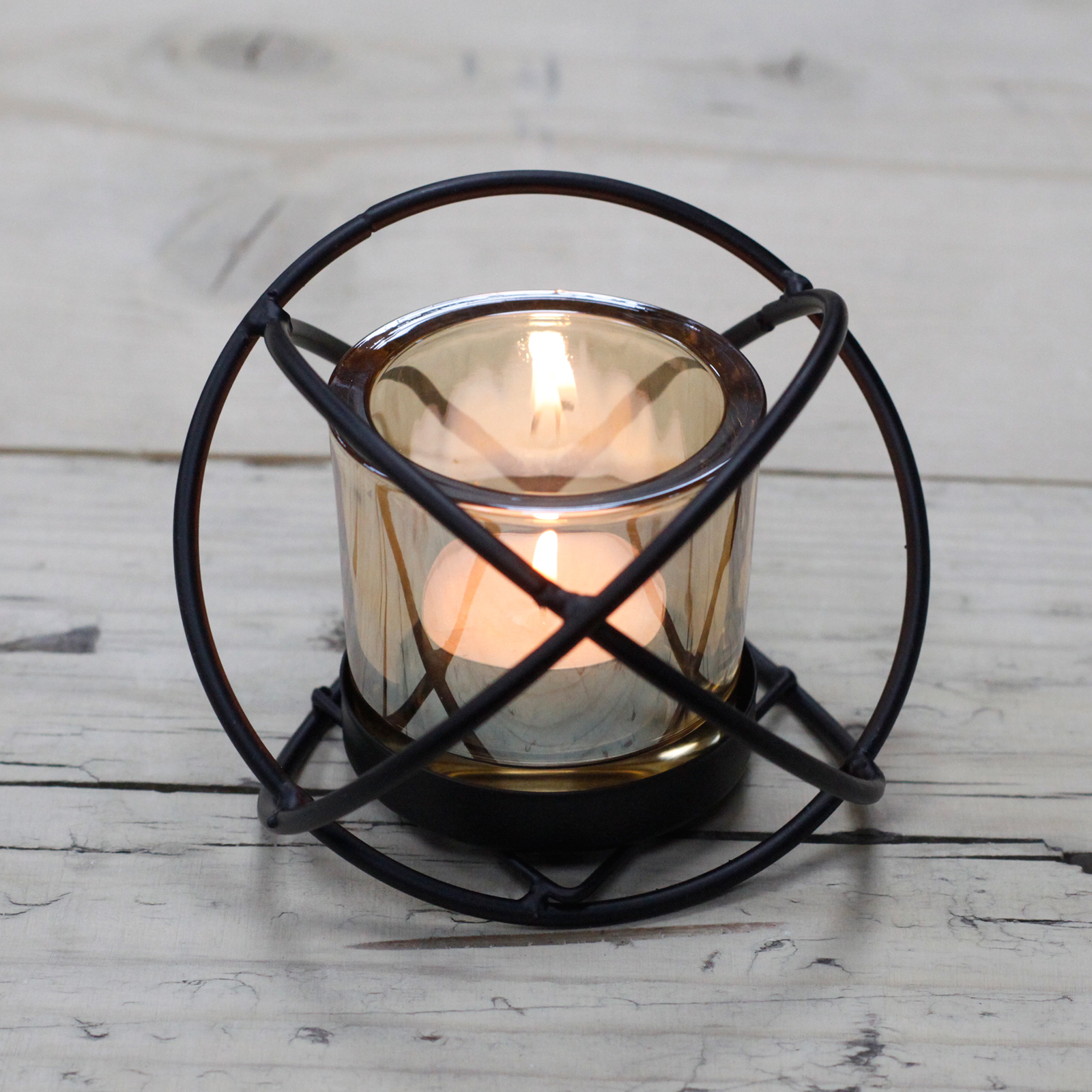 Spherical Iron Cage Votive Candle Holder - Single Ball Design1