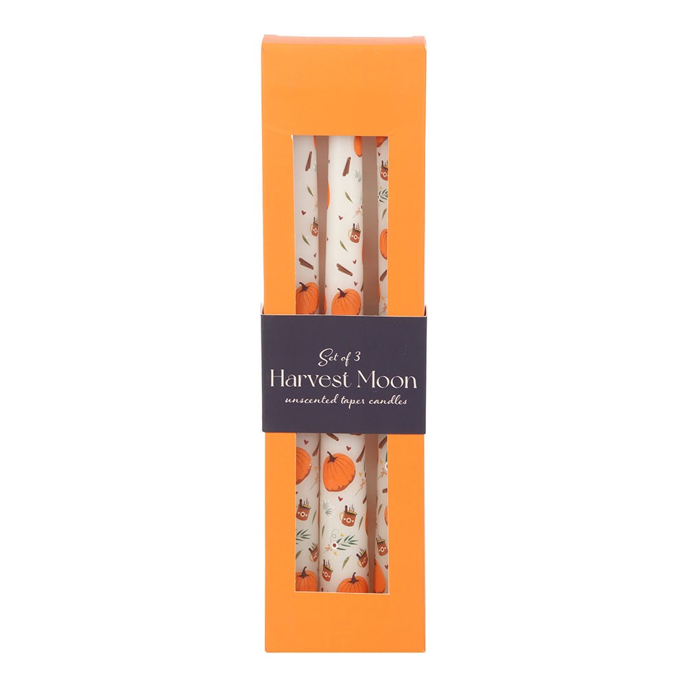 Autumn Pumpkin Taper Candles - Set of 3 for Seasonal Home Decor2