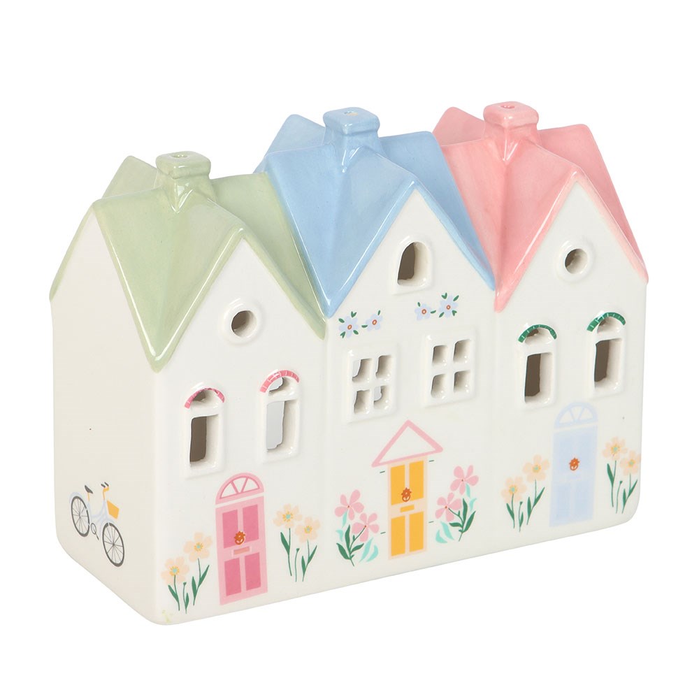 Charming Pastel House Incense Burner & Tealight Holder1