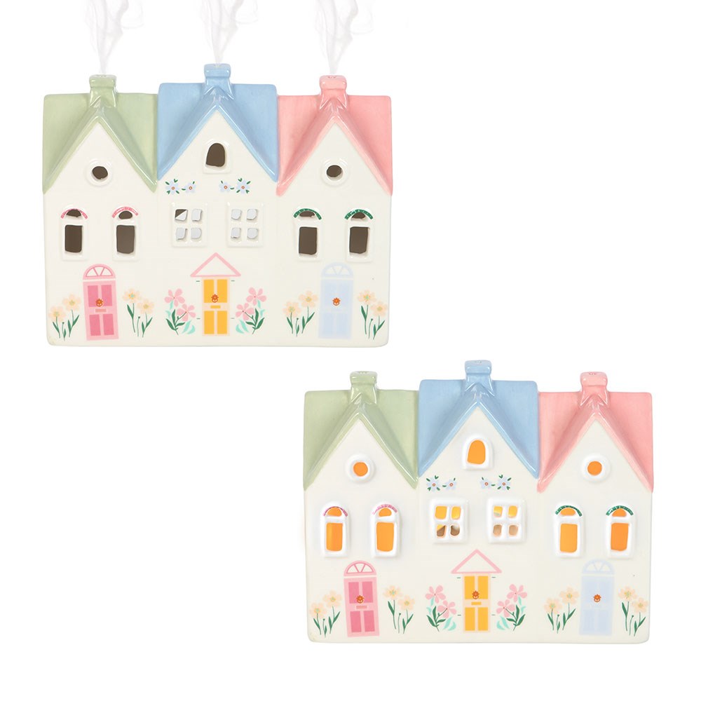 Charming Pastel House Incense Burner & Tealight Holder2