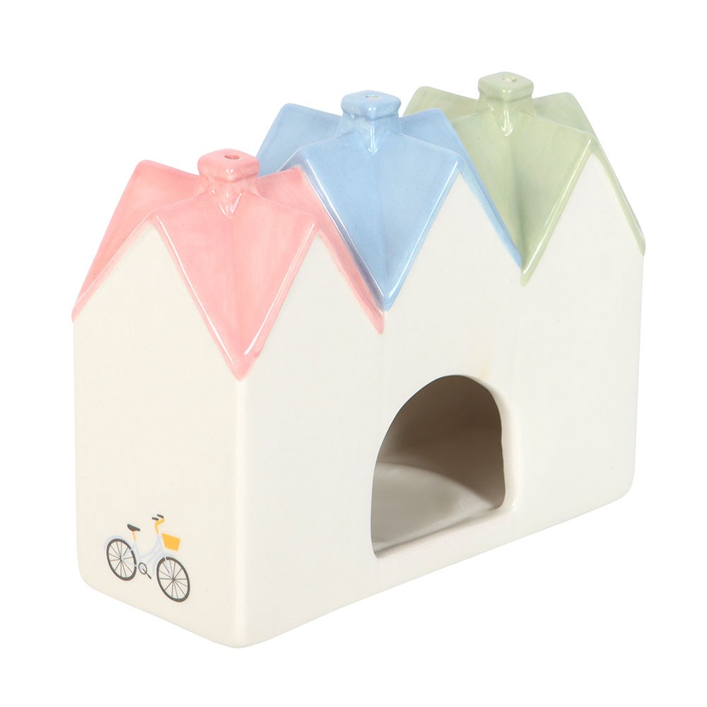 Charming Pastel House Incense Burner & Tealight Holder3