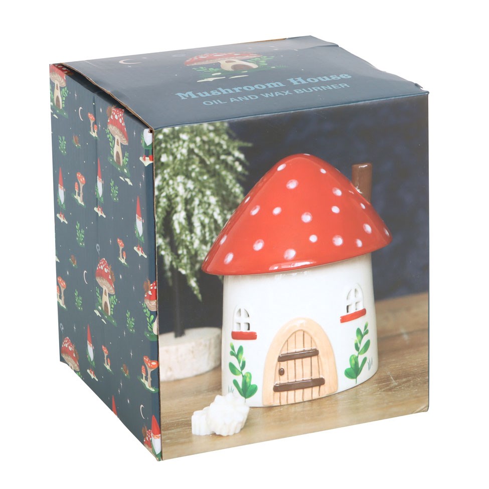 Whimsical Mushroom House Oil Burner & Wax Warmer6