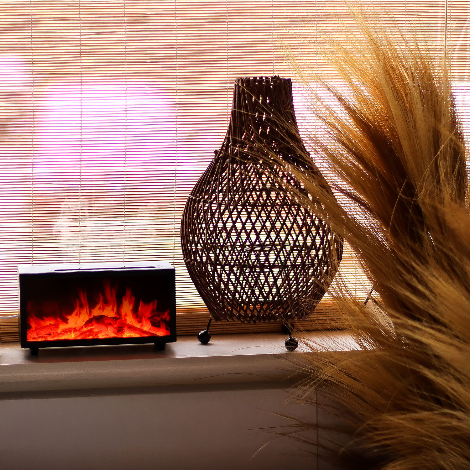 White Noise Flame Aromatherapy Machine with Birdsong & Colour-Changing Light10