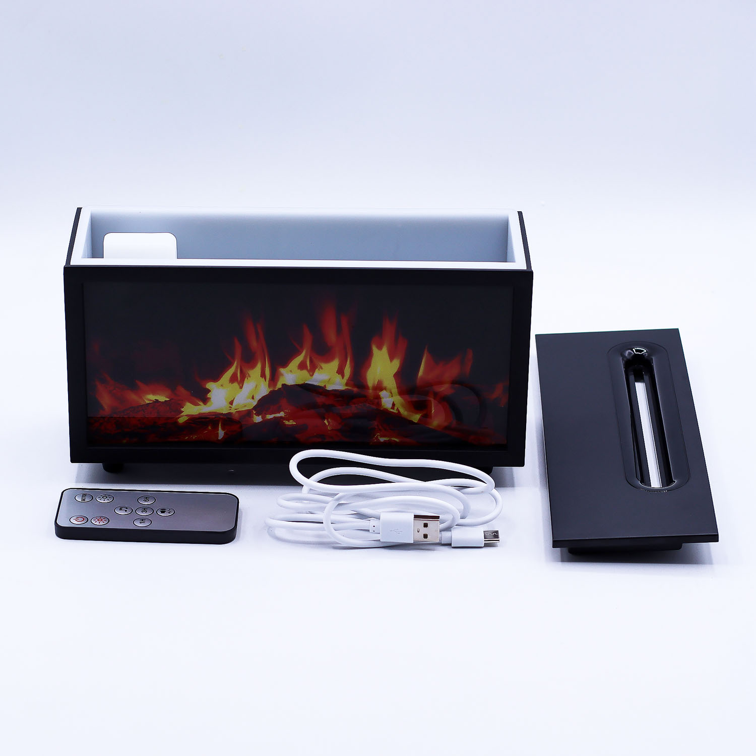White Noise Flame Aromatherapy Machine with Birdsong & Colour-Changing Light2