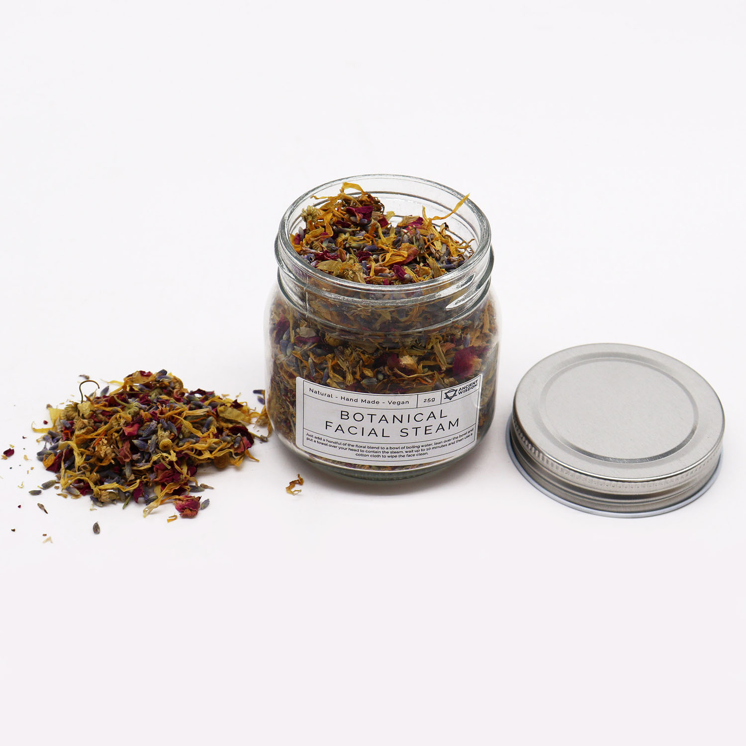 Natural Botanical Facial Steam - Soothe & Purify with Rose & Lavender2
