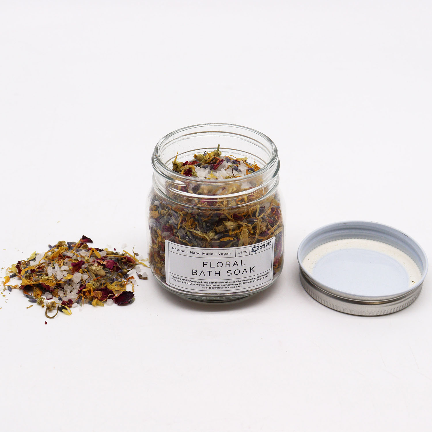Natural Floral Bath Soak - Relax & Rejuvenate with Sea Salt & Lavender2