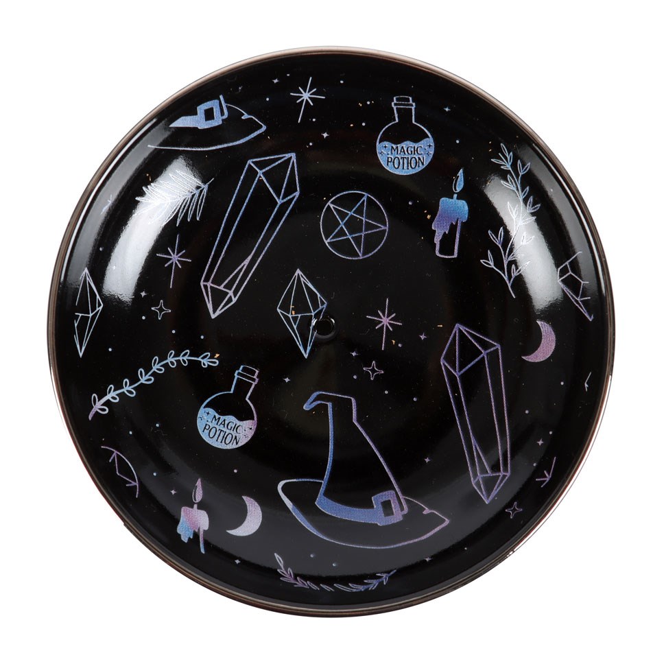 Crystal Witch Incense Holder Plate | Mystical Burner for Sticks & Cones2