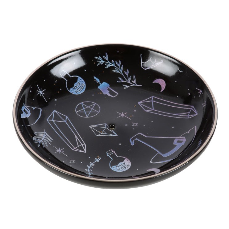 Crystal Witch Incense Holder Plate | Mystical Burner for Sticks & Cones3