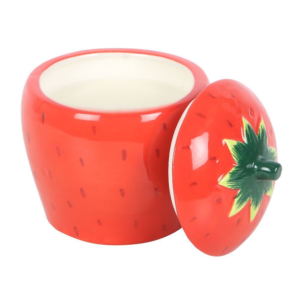 Sweet Strawberry Shaped Scented Candle Jar2
