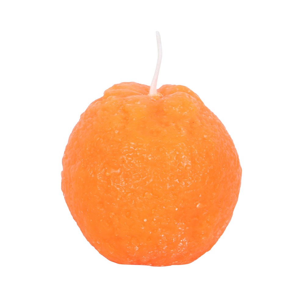 Set of 3 Orange Shaped Candles | Zesty Fruit Home Décor1