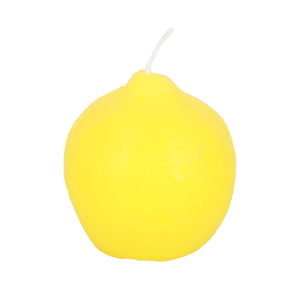 Set of 3 Lemon Shaped Candles | Zesty Fruit Home Décor1