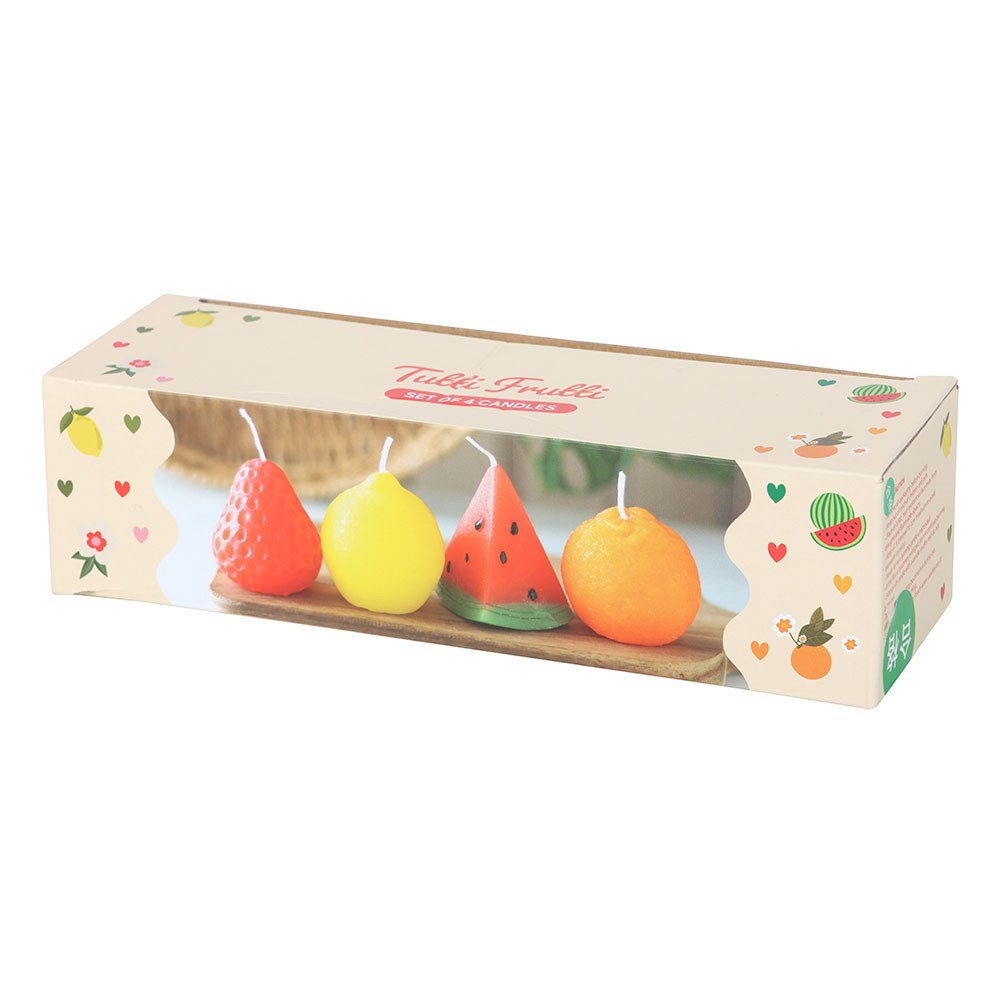 Set of 4 Assorted 'Tutti Frutti' Fruit Shaped Candles | Novelty Home Décor2