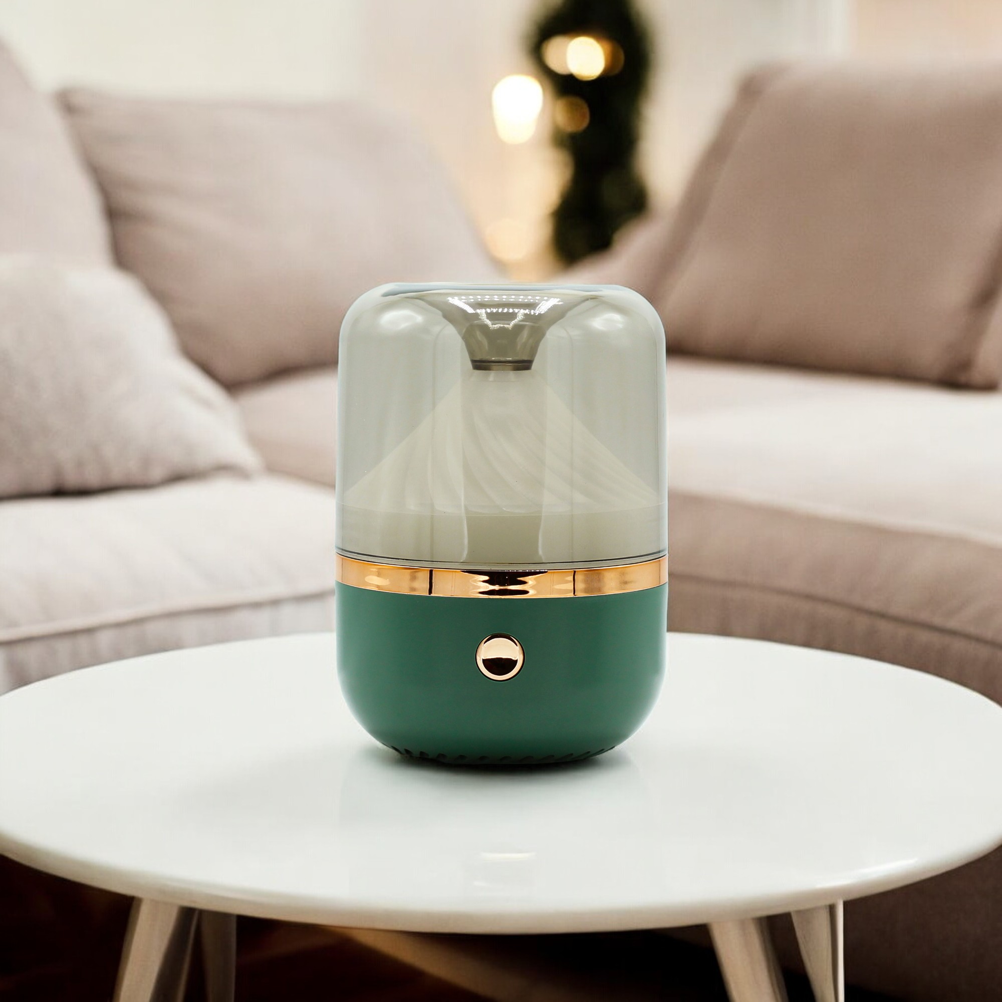 Urban Aroma Diffuser in Green & Bronze | USB Aromatherapy & Colour-Changing Night Light2
