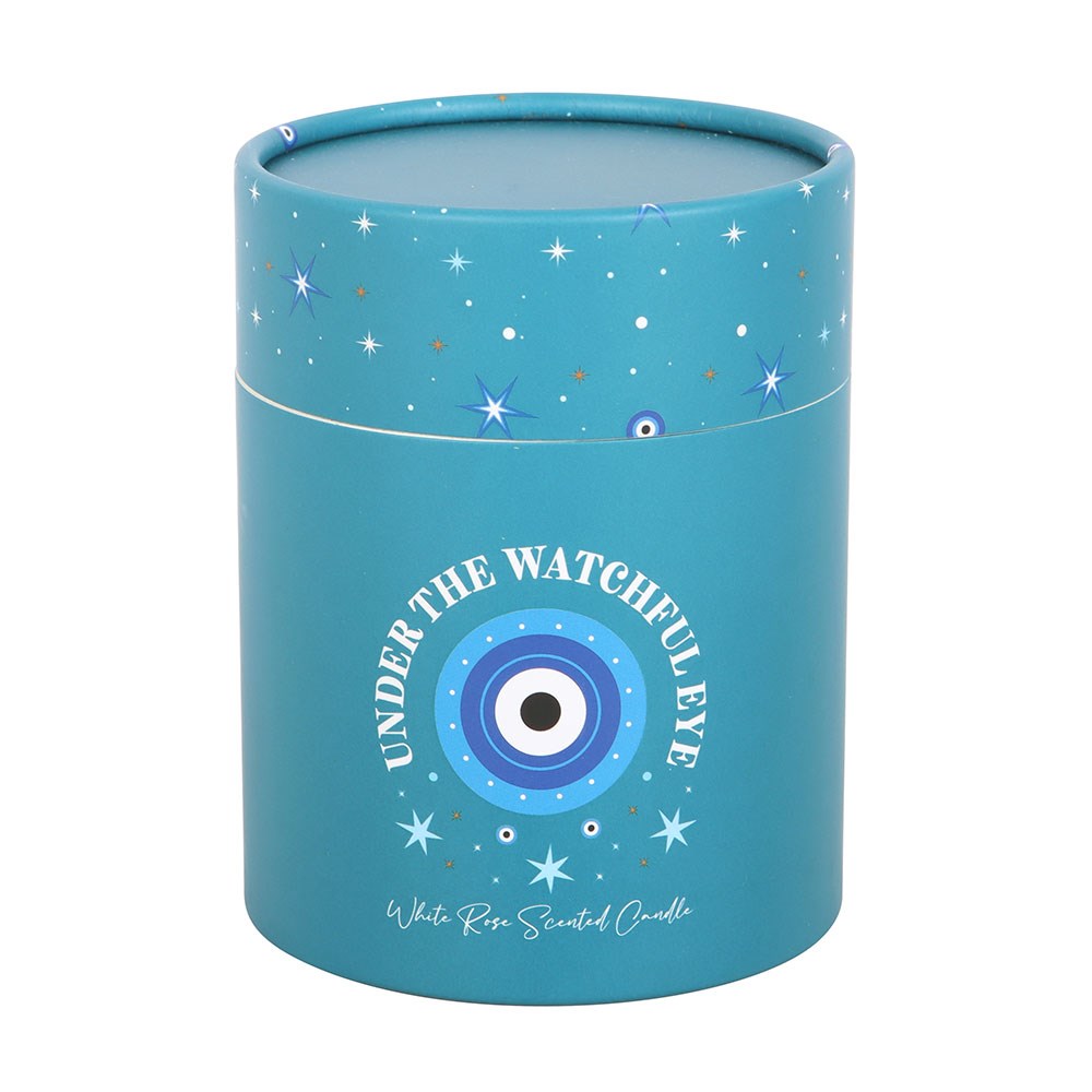 Under the Watchful Eye Protection Candle | White Rose Scented & Crystal Infused4