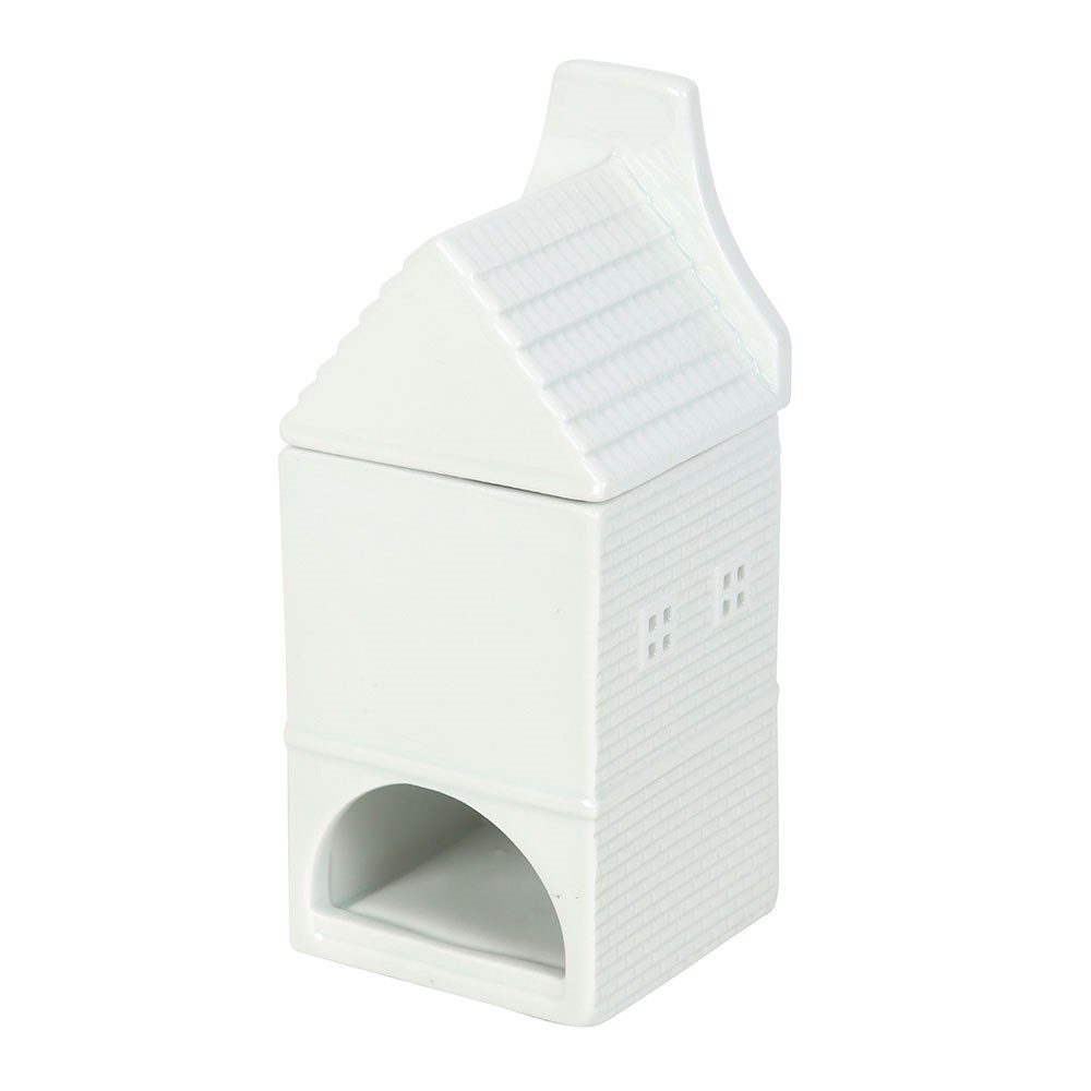 White Ceramic Nordic House Oil Burner & Wax Melt Warmer3