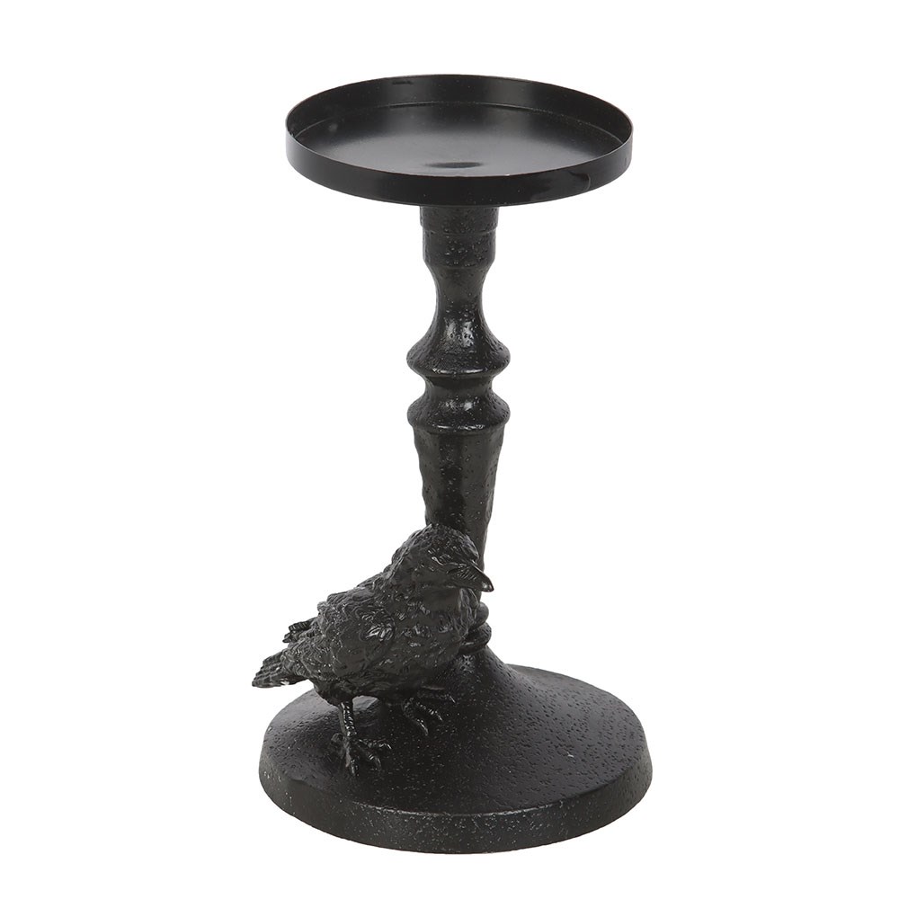 Mystic Raven Pillar Candle Holder | Gothic & Dark Academia Décor1