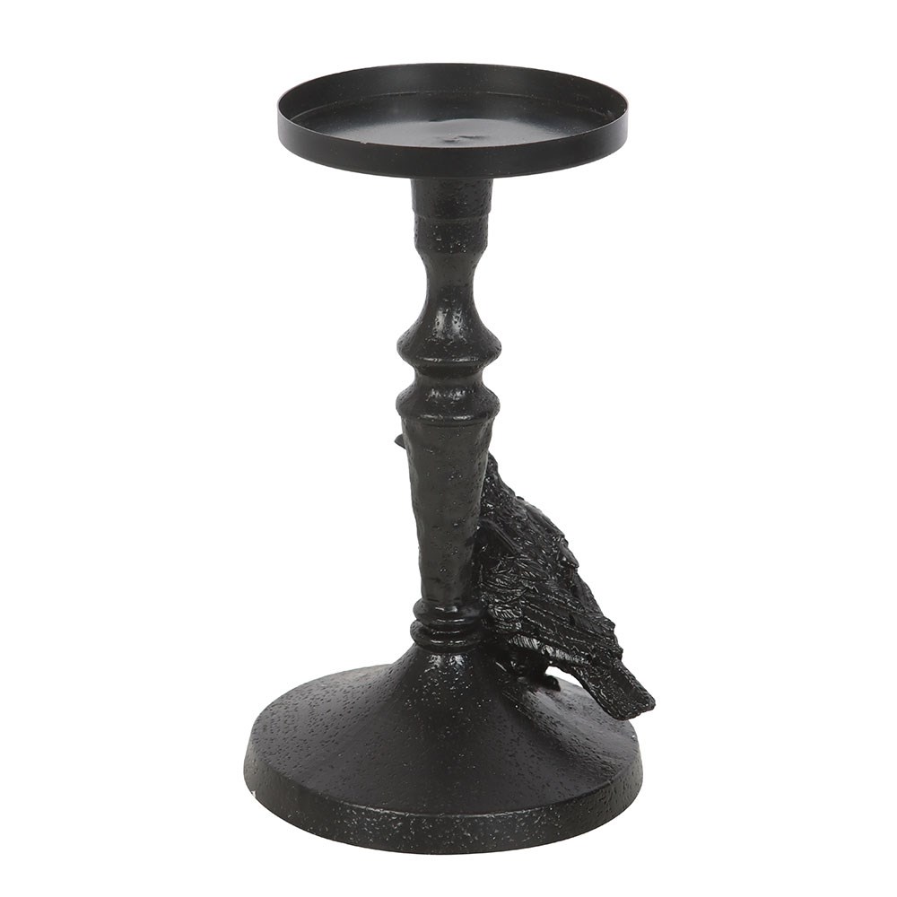 Mystic Raven Pillar Candle Holder | Gothic & Dark Academia Décor3