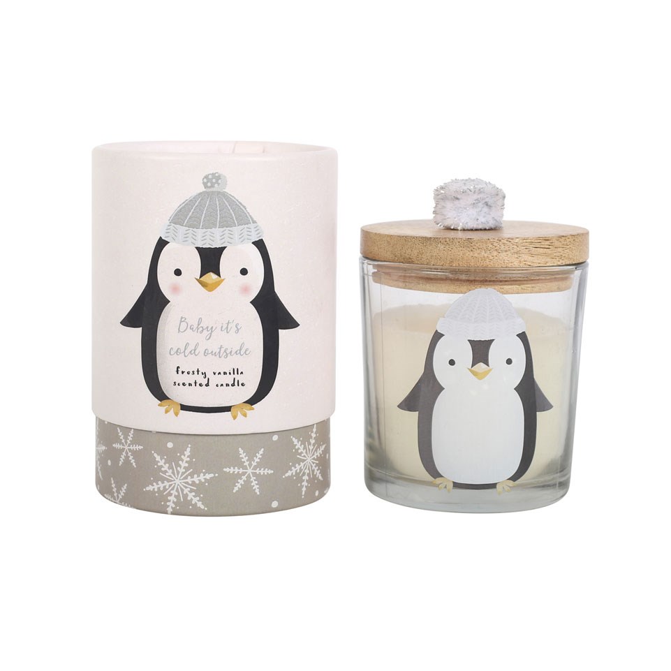 Frosty Vanilla Penguin Scented Candle1