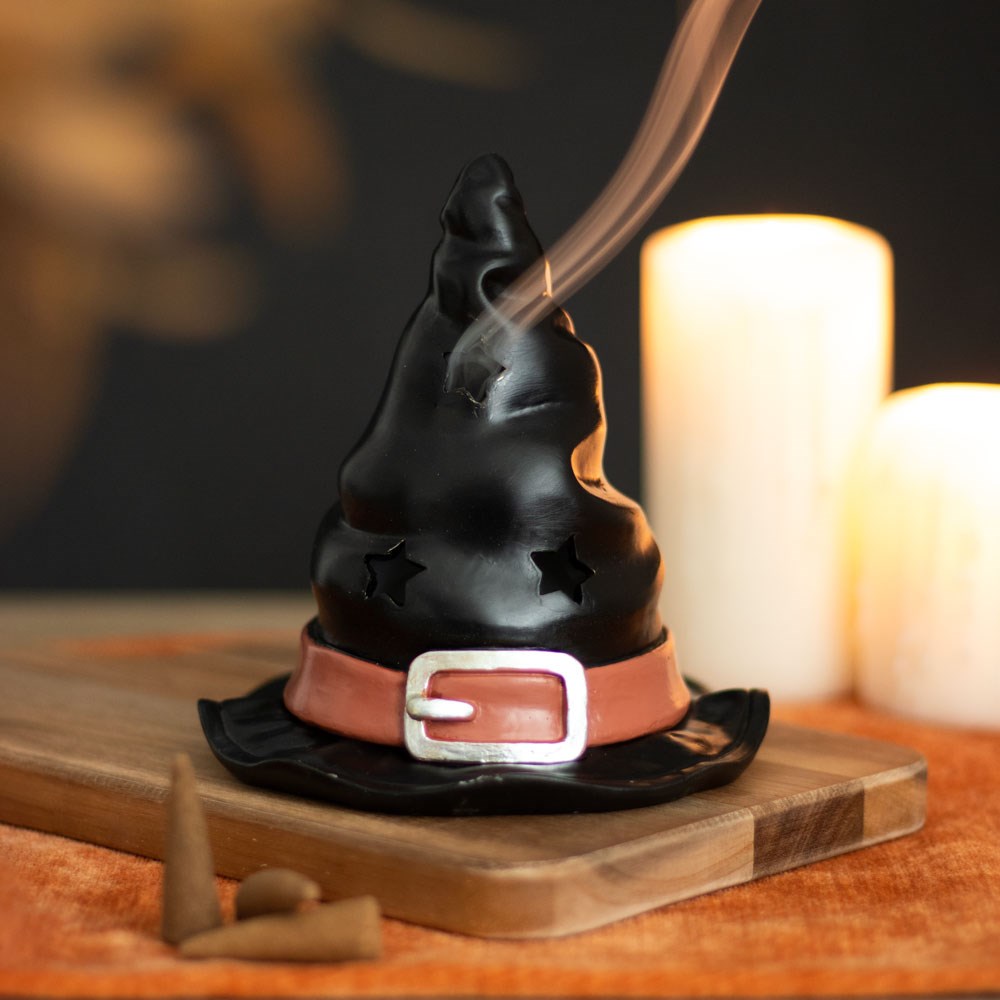 Witch Hat Incense Cone Burner – Mystical Smoke & Stars4