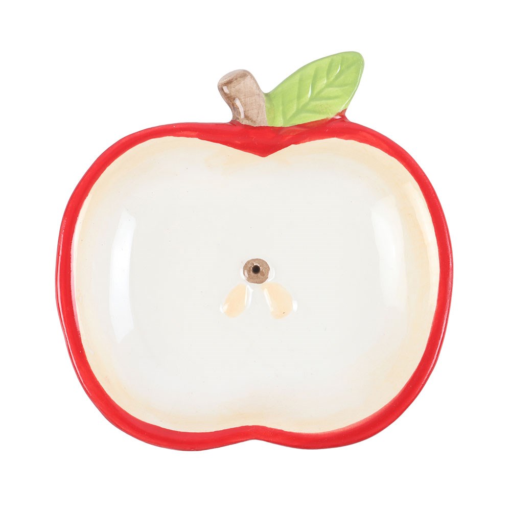 Sweet Red Apple Ceramic Incense Holder3