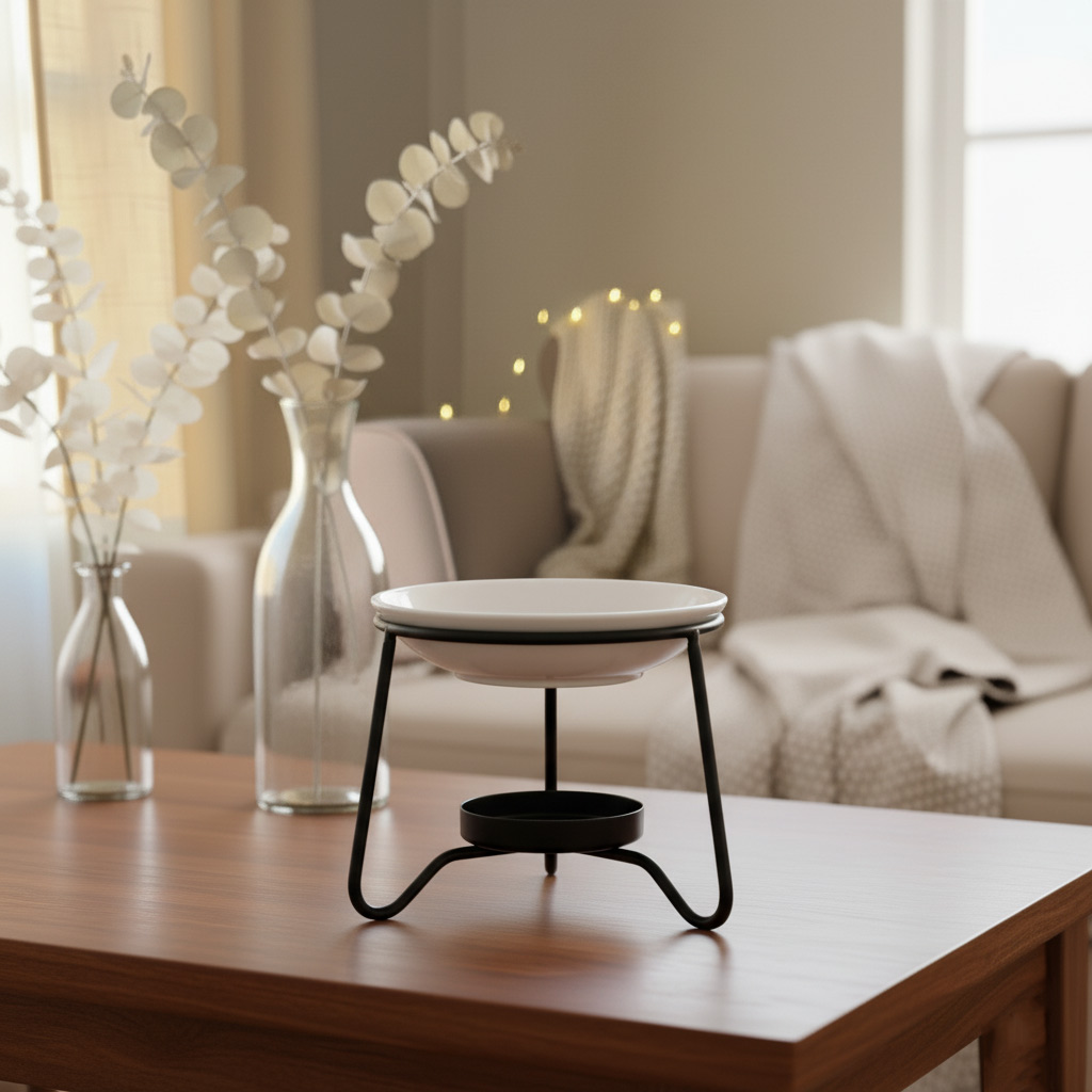 Ceramic & Metal Simple Stand Oil Burner1