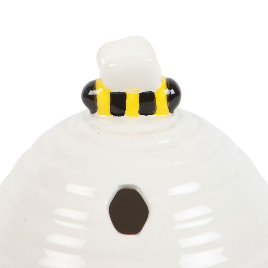 White Beehive Incense Cone Holder3