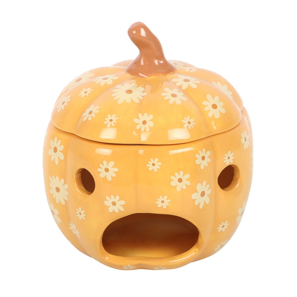 Groovy Floral Pumpkin Oil Burner3