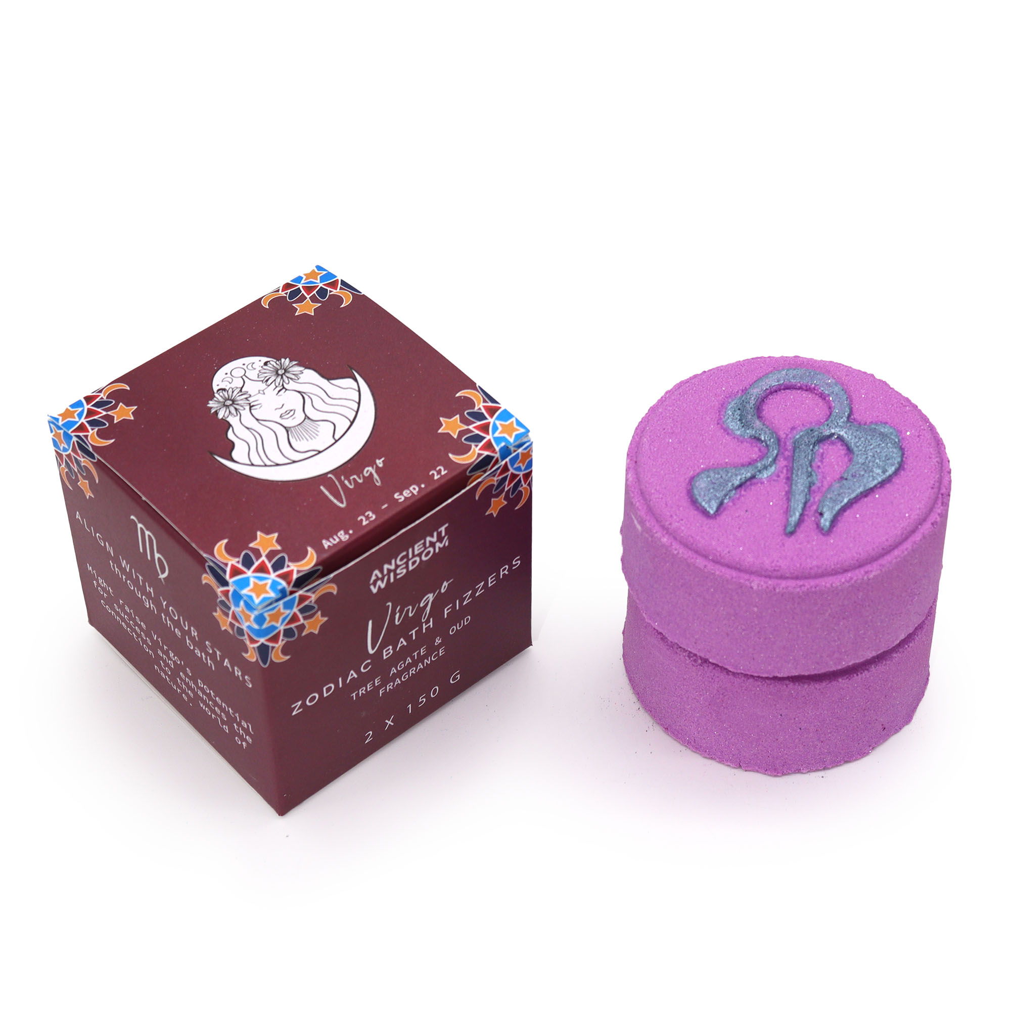Virgo Zodiac Bath Fizzers with Horoscope