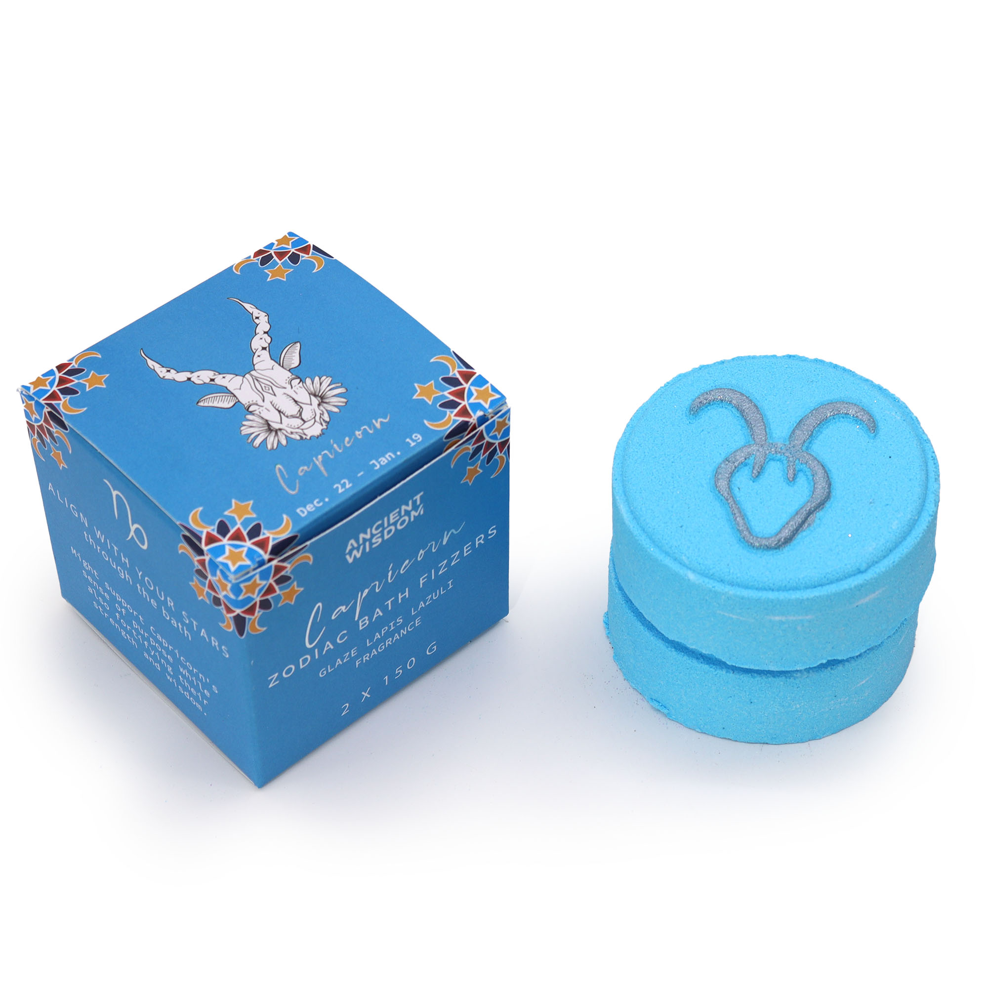 Capricorn Zodiac Bath Fizzers with Horoscope