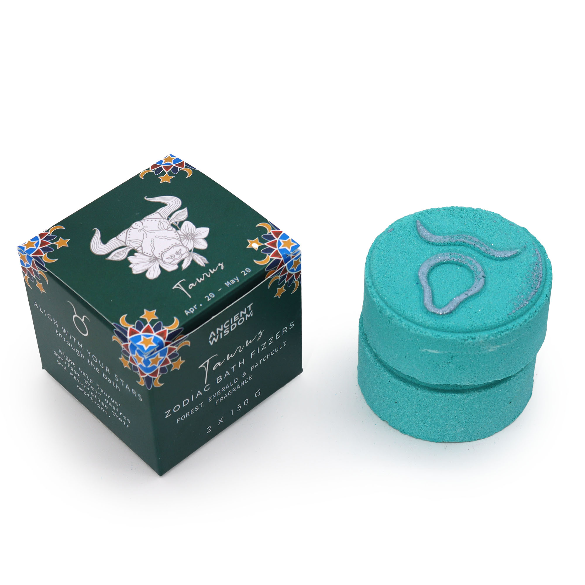 Taurus Zodiac Bath Fizzers with Horoscope