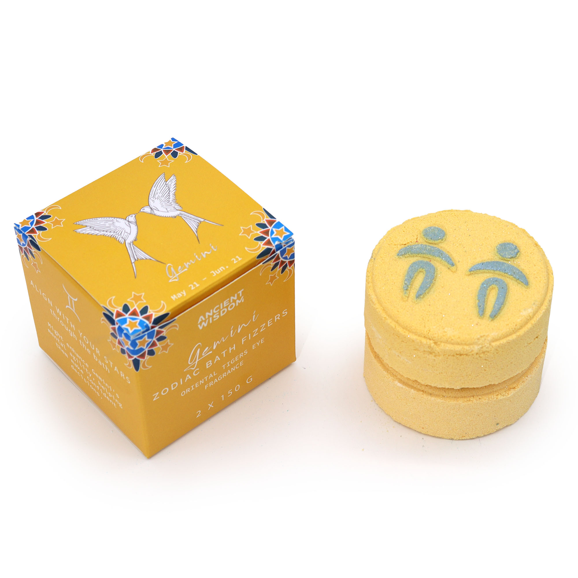 Gemini Zodiac Bath Fizzers with Horoscope