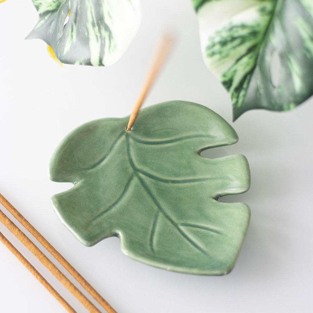 Ceramic Palm Leaf Incense Stick Holder