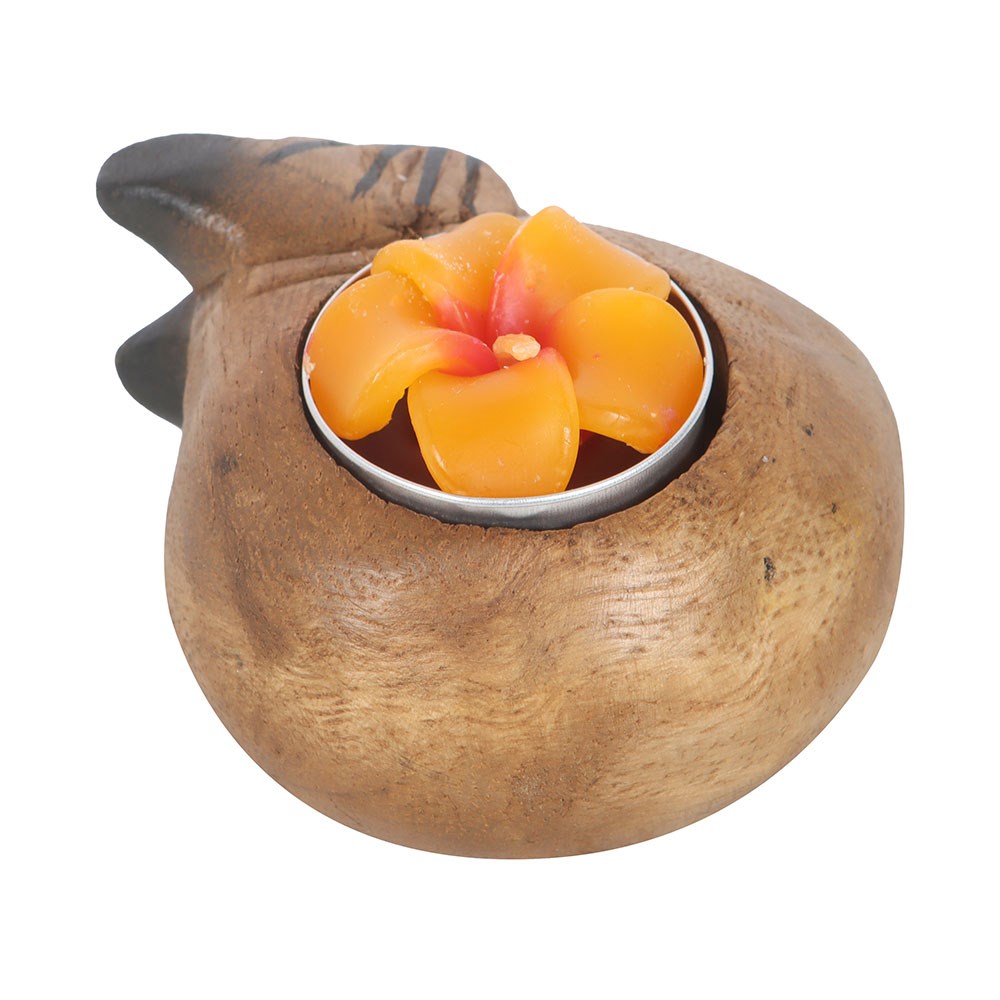 Hand-Carved Wooden Cat Tealight Holder3