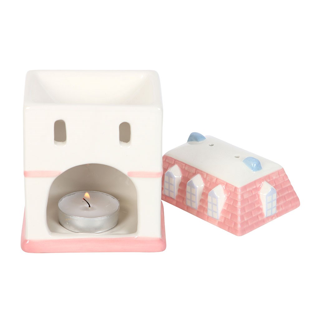 Pastel House Ceramic Oil Burner and Wax Warmer5