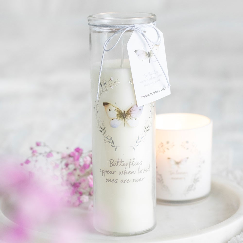 Butterflies Appear Vanilla Scented Memorial Candle