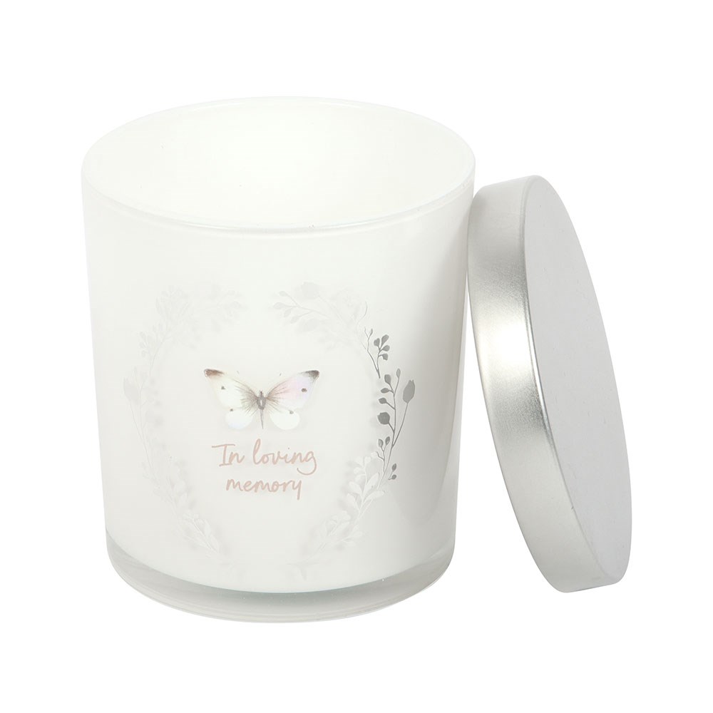 In Loving Memory Butterfly Vanilla Scented Candle2