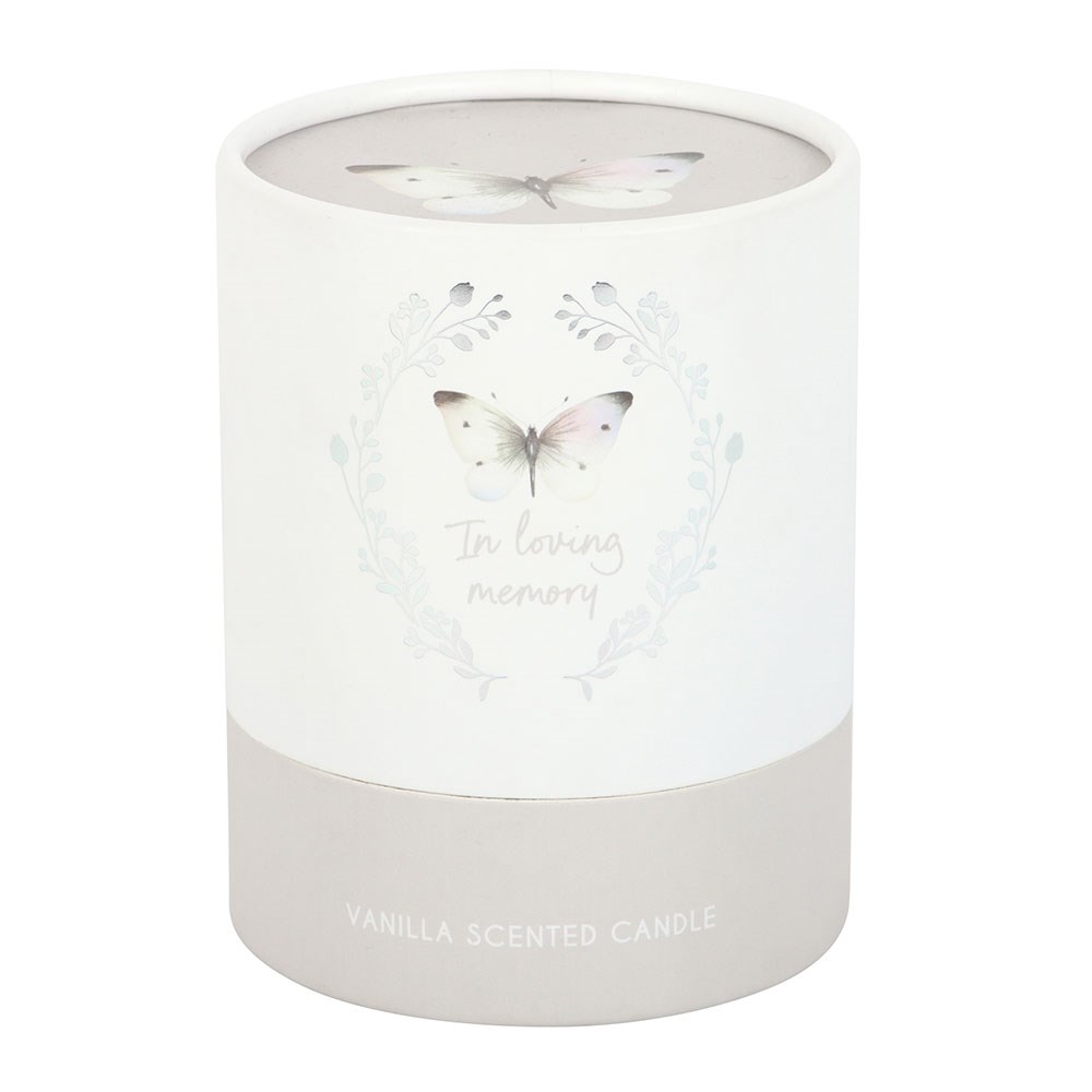 In Loving Memory Butterfly Vanilla Scented Candle3