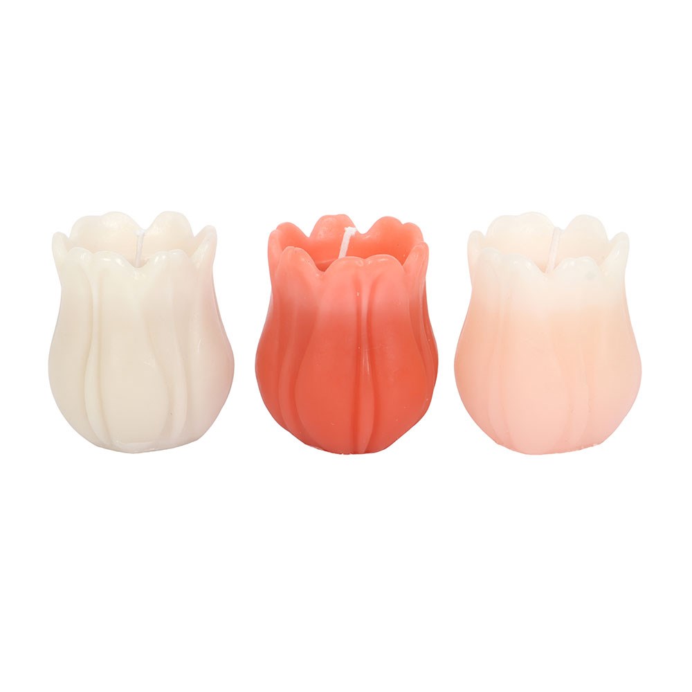 Set of 3 Tulip Shaped Candles2