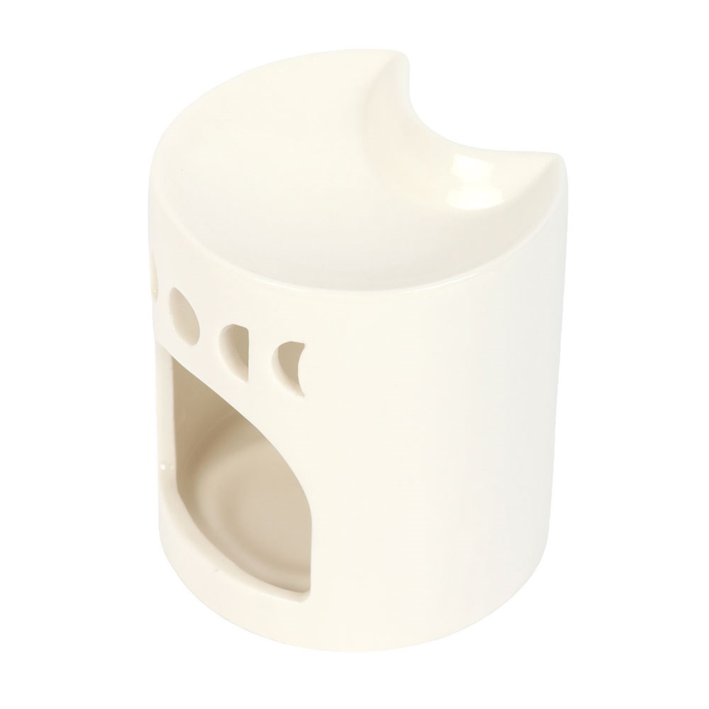 White Crescent Moon Oil Burner1
