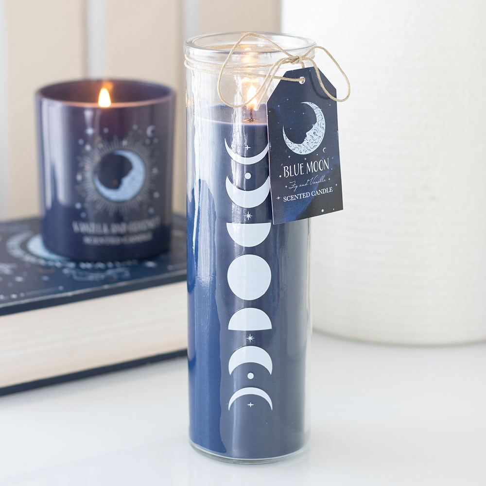 Blue Moon Phase Wild Blueberry & Vanilla Scented Tube Candle