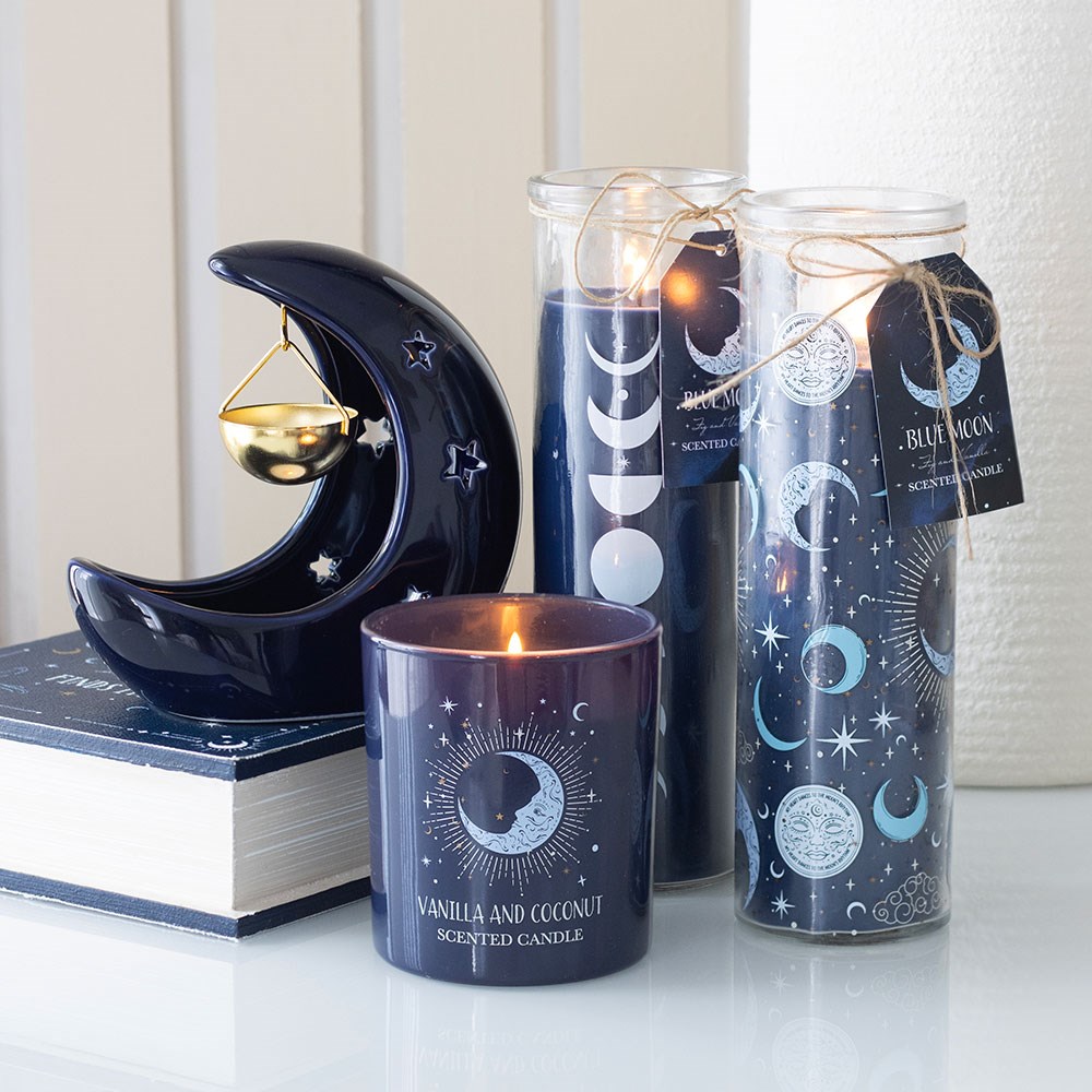 Blue Moon Print Fig & Vanilla Scented Tube Candle3