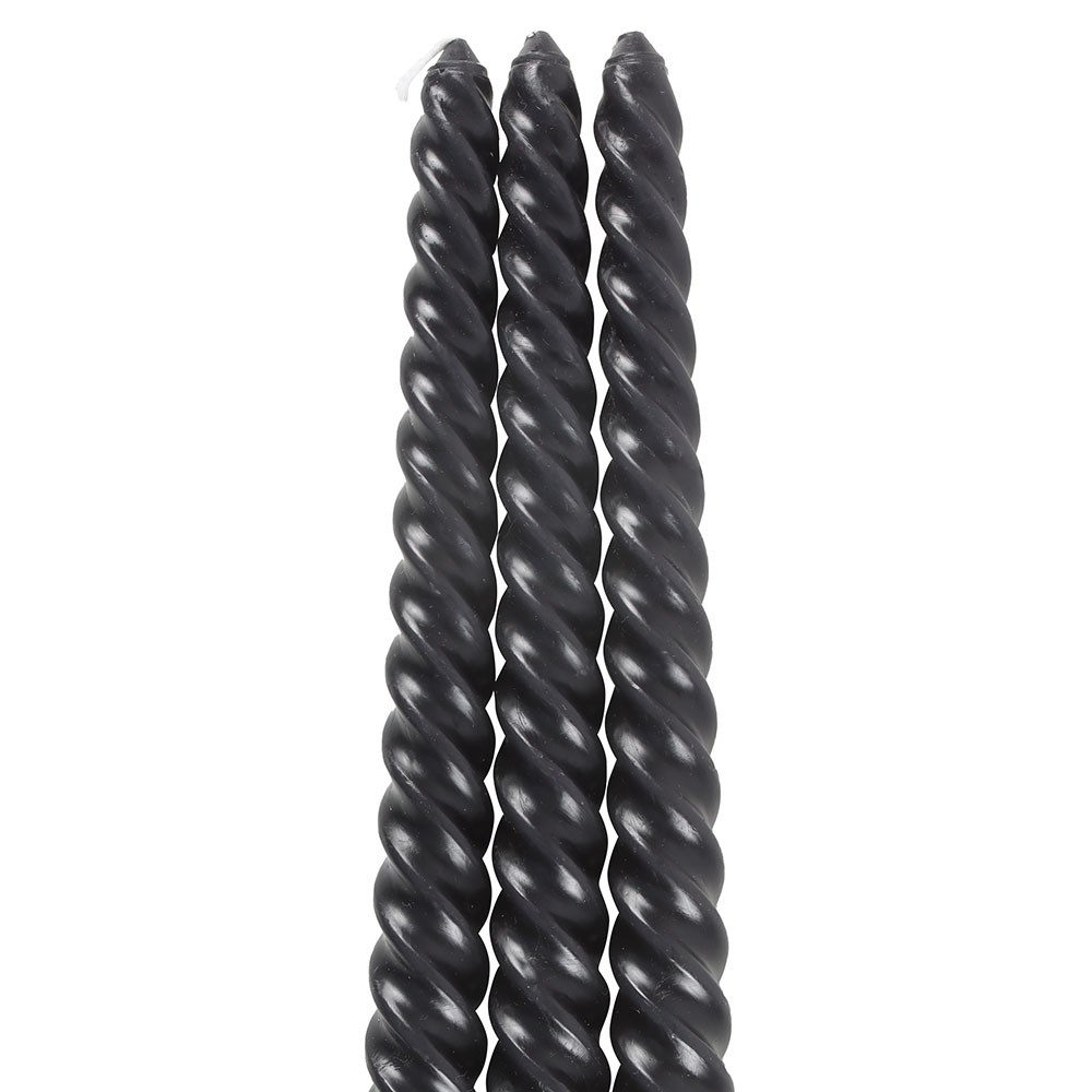 Dark Romance: Set of 3 Twist Taper Candles3