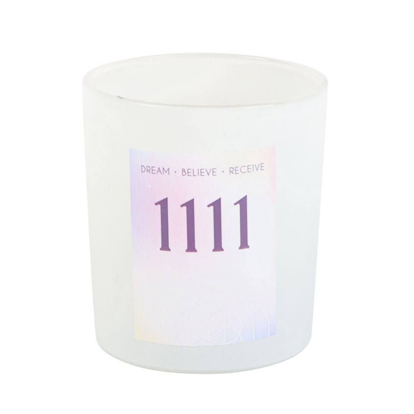 1111 Angel Number Crystal Chip Candle2