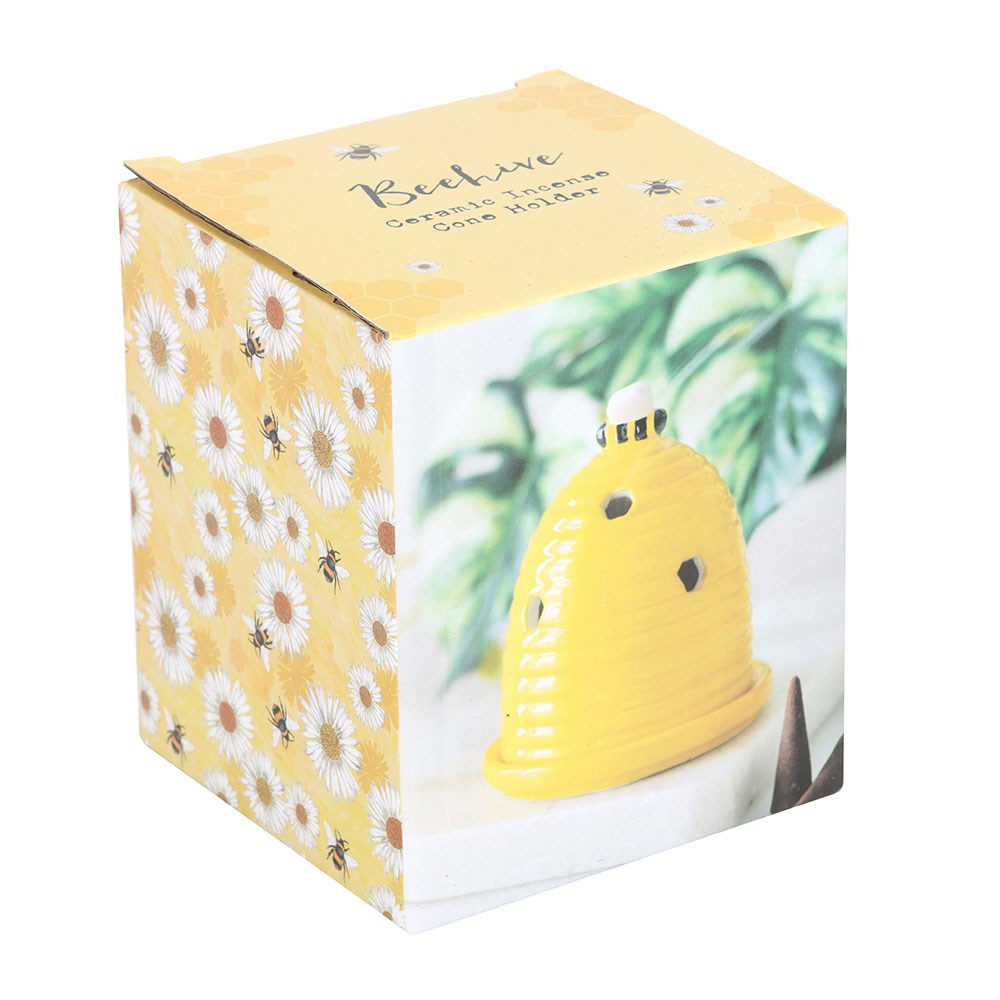 Yellow Beehive Ceramic Incense Cone Holder5