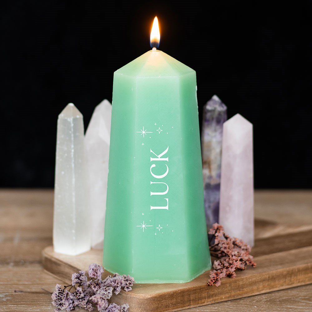 Luck Crystal Candle with Rough Green Aventurine1