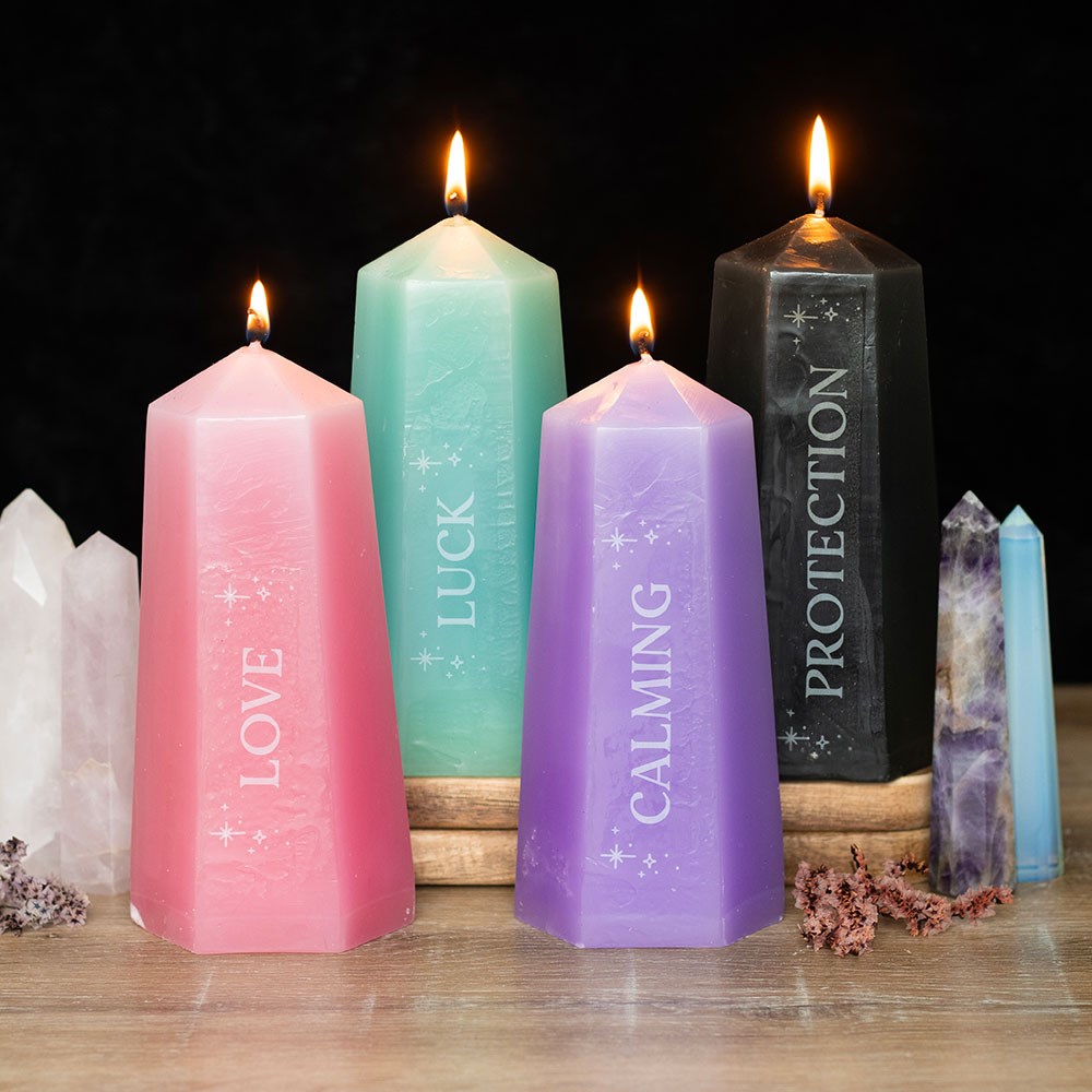 Love Crystal Candle with Rough Rose Quartz5