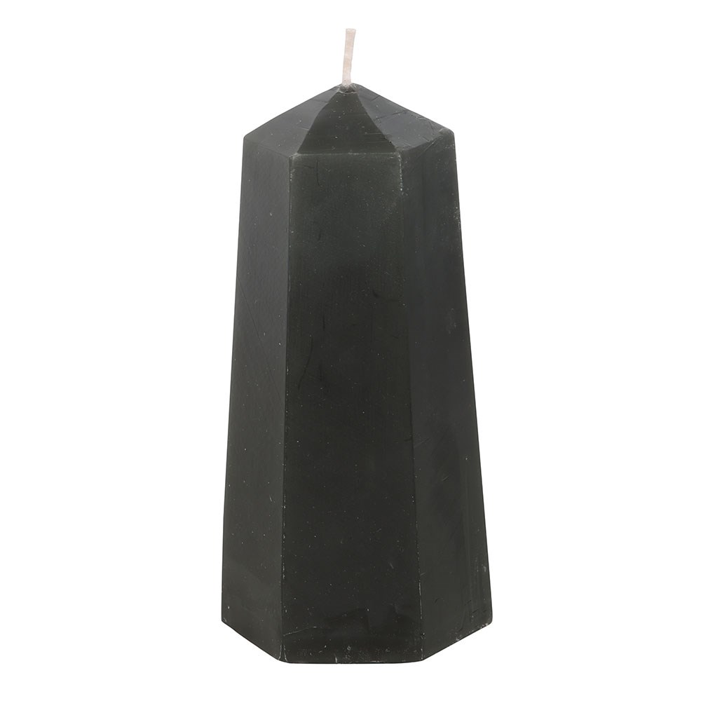 Protection Crystal Candle with Rough Black Obsidian3