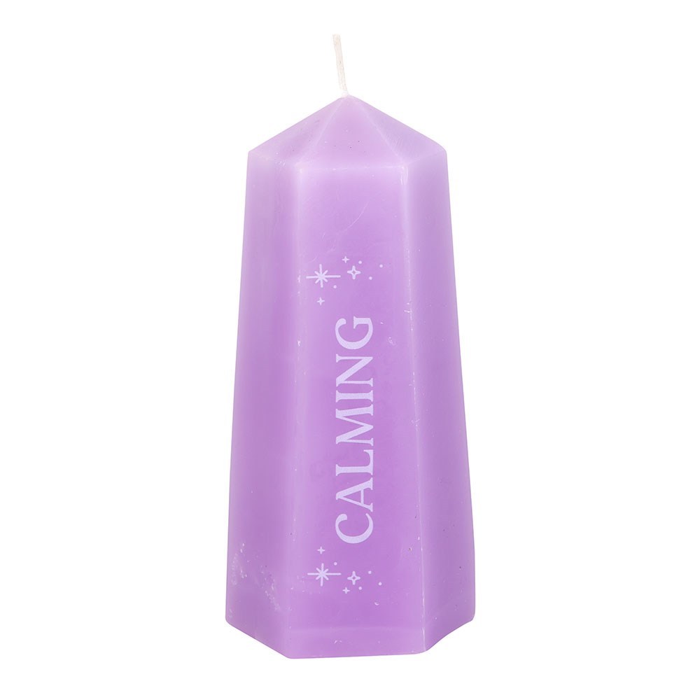 Calming Crystal Candle with Rough Amethyst2